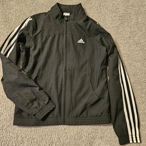 Adidas Girls Zip-up Jacket Black Size Large Like New